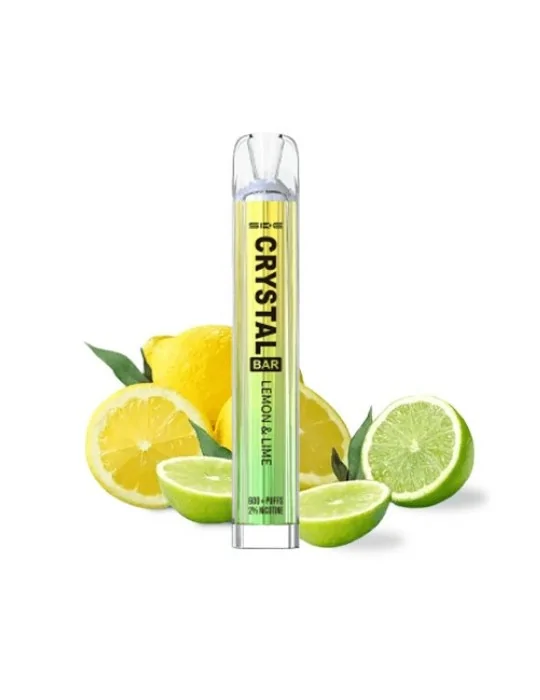 Crystal Bar Lemon & Lime Disposable Vape Mesh 20mg 600puffs