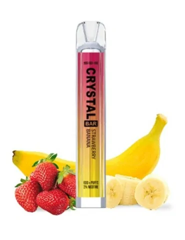 Crystal Bar Strawberry Banana Disposable Vape Mesh 20mg 600puffs