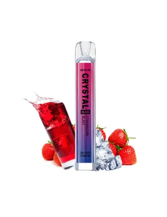 Crystal Bar Strawberry Blast Disposable Vape Mesh 20mg 600puffs