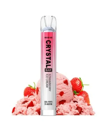 Crystal Bar Strawberry ice Cream Disposable Vape Mesh 20mg 600puffs