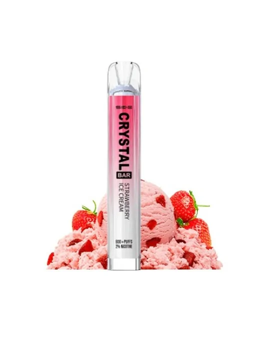 Crystal Bar Strawberry ice Cream Disposable Vape Mesh 20mg 600puffs