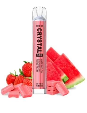 Crystal Bar Watermelon Strawberry Bubblegum Disposable Vape Mesh 20mg 600puffs