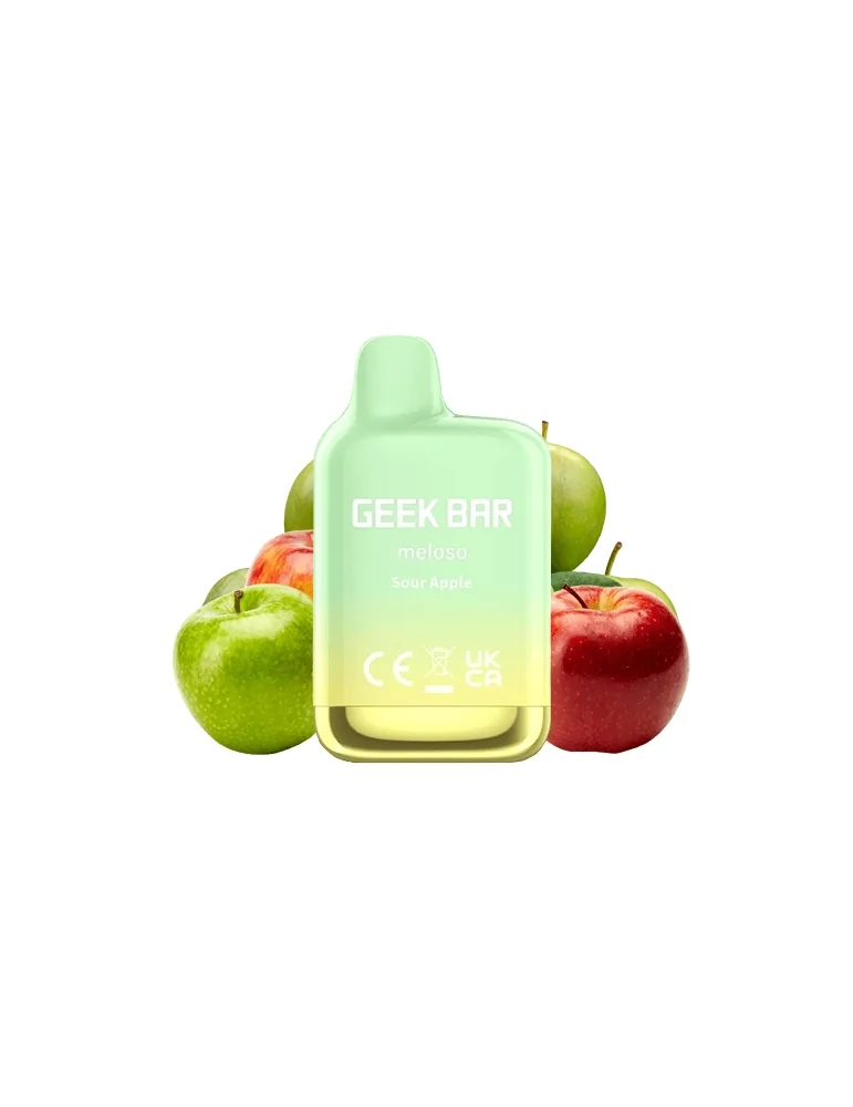 Geek Bar Meloso Mini Sour Apple Disposable Vape 20mg 600 Puffs