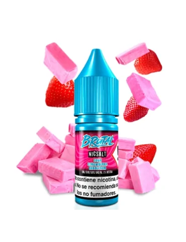 Just Juice Brutal NicSalt Sour Strawberry Bubblegum 20mg 10ml E Liquid