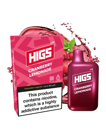 HIGS LITE Cranberry Lemonade Mesh-Coil 20mg 800puffs Disposable Vape