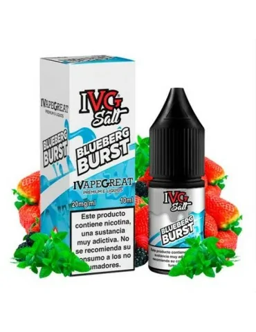 Ivg Salts Blueberg Burst 20mg 10ml 50/50 Nicotine Salt E-liquid