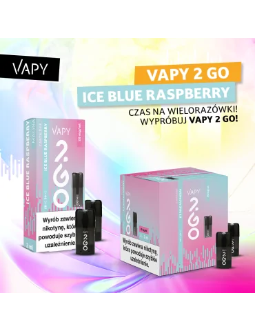 VAPY 2 GO Vape Pod Cartridge Ice Blue Raspberry 2ml 20mg 1pcs