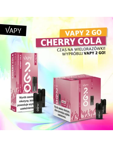VAPY 2 GO Vape Pod Cartridge Cherry Cola 2ml 20mg 1pcs