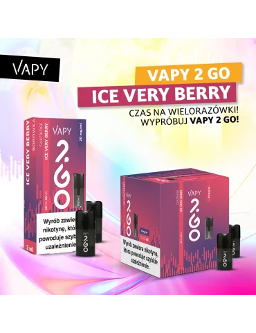 VAPY 2 GO Vape Pod Cartridge Ice Very Berry 2ml 20mg 1pcs