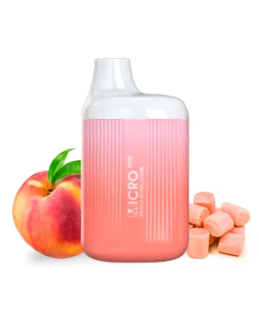 Micro Pod Disposable Peach Bubblegum 20mg 600 Puff Mesh Coil
