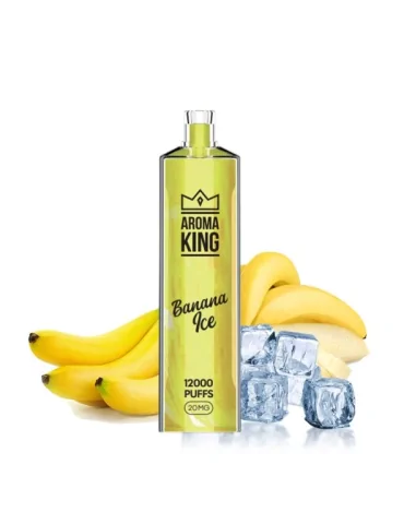 Puff Gem 12000 puffs Banana Ice 20mg - Aroma King Disposable Vape
