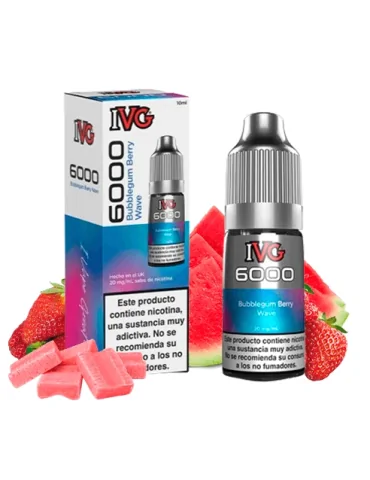 IVG 6000 Bubblegum Berry Wave 10ml 10mg Salt E-liquid