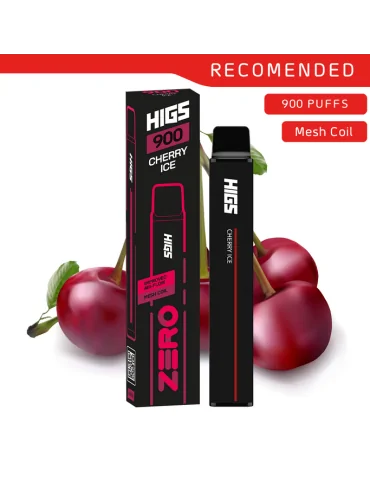 HIGS XL 900puffs ZERO Nicotine Cherry Ice Mesh-Coil disposable vape