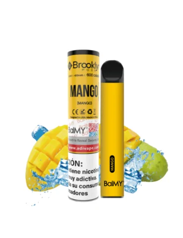 Balmy Mango 20mg 600puffs Disposable Vape EXPIRATION DATE 1.07.24.
