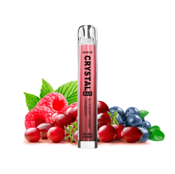 Crystal Bar Blueberry Cherry Cranberry Disposable Vape Mesh 20mg 600 puffs