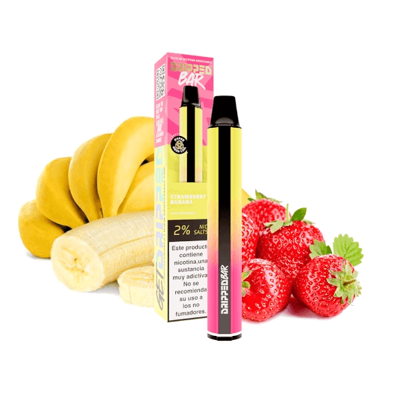 Dripped Bar Strawberry Banana  20mg 800 puffs Disposable Vape