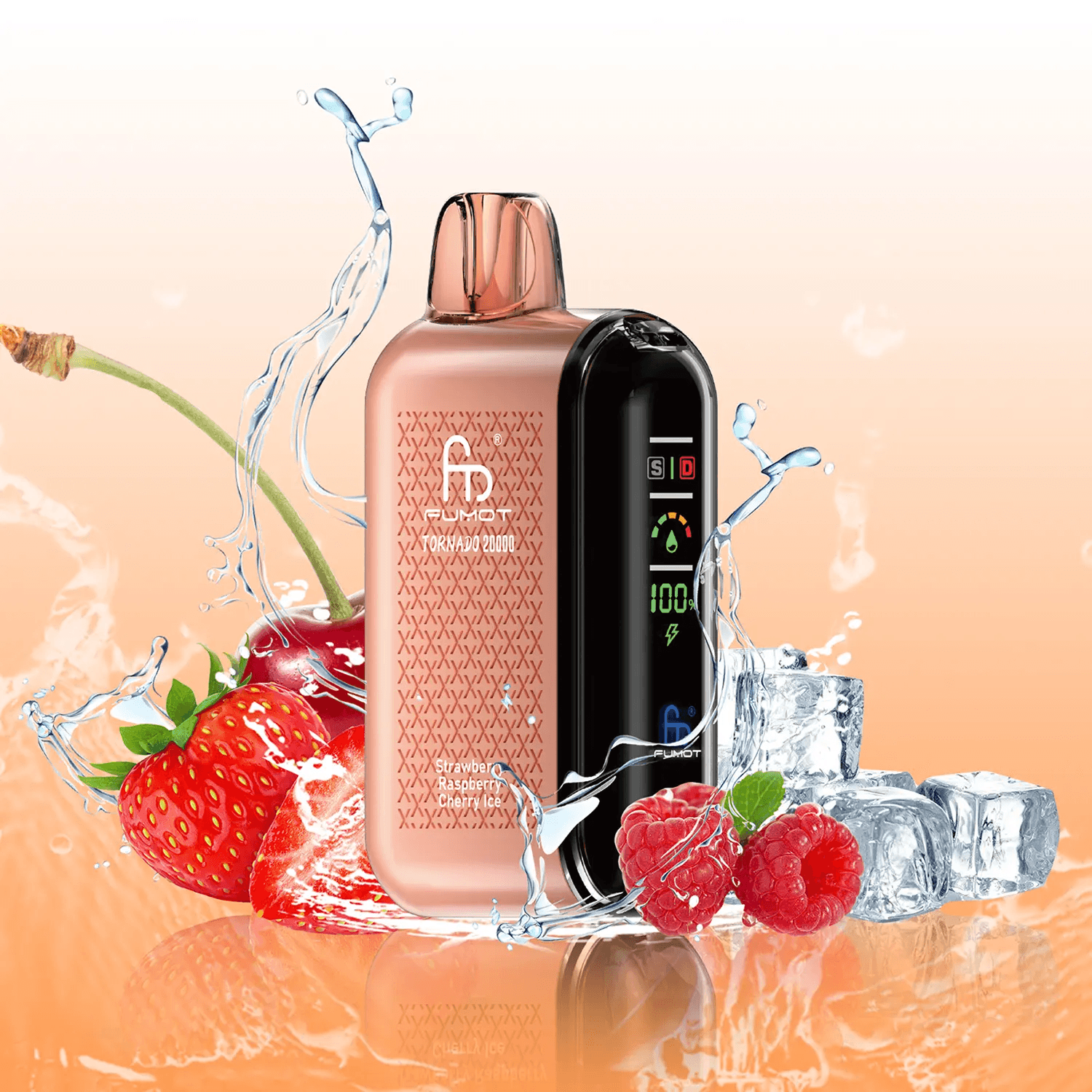 Tornado Strawberry Raspberry Cherry Ice 20000 puffs 20mg - RandM Disposable Vape