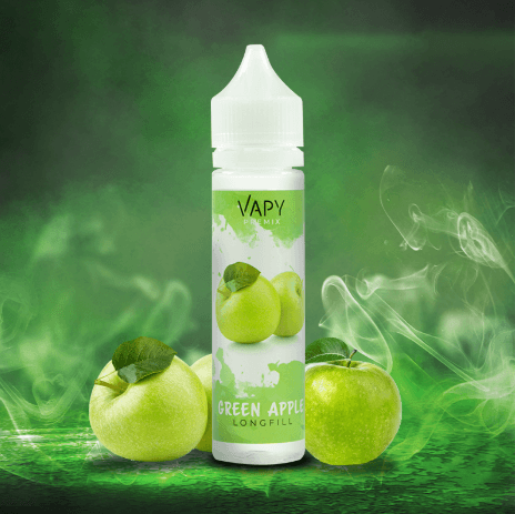 Prefilled VAPY Premix Green Apple 60ml 6mg 50/50 E-liquid Expired On 26.06.25.