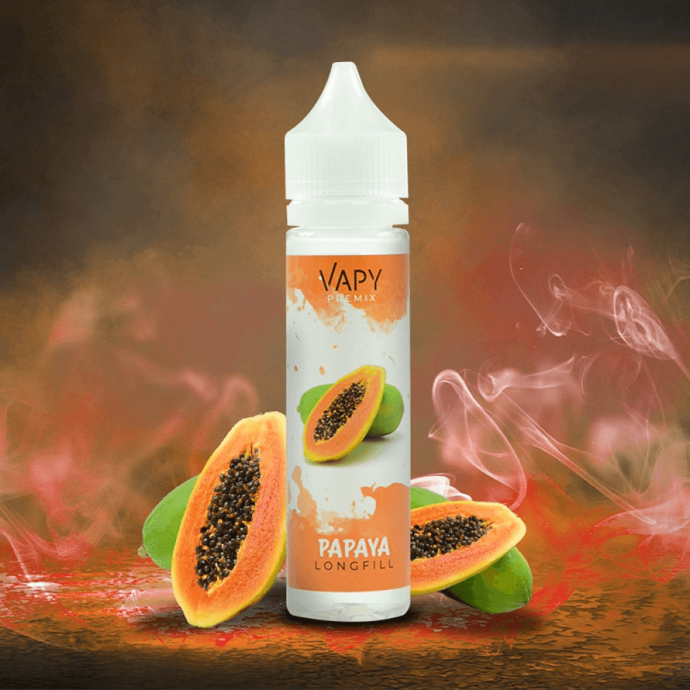 Prefilled VAPY Premix Papaya 60ml 3mg 50/50 E-liquid Expired On 03.07.25.
