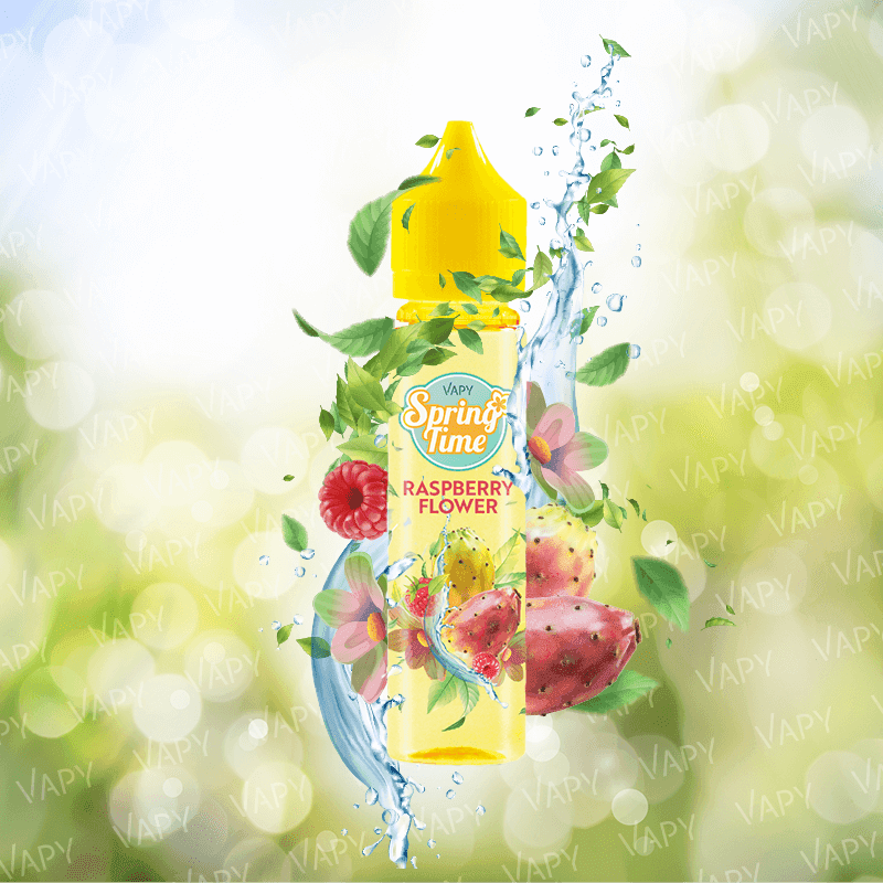 Prefilled VAPY Spring Time Raspberry Flower 60ml 6mg 50/50 Expired On 05.07.25.