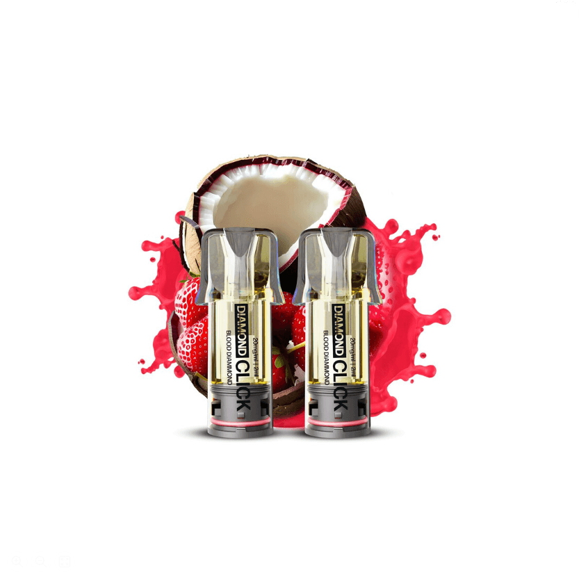 Vapes Bars Diamond Click Pod Cartridge Blood Diamond 2pcs 20mg 1200 puffs