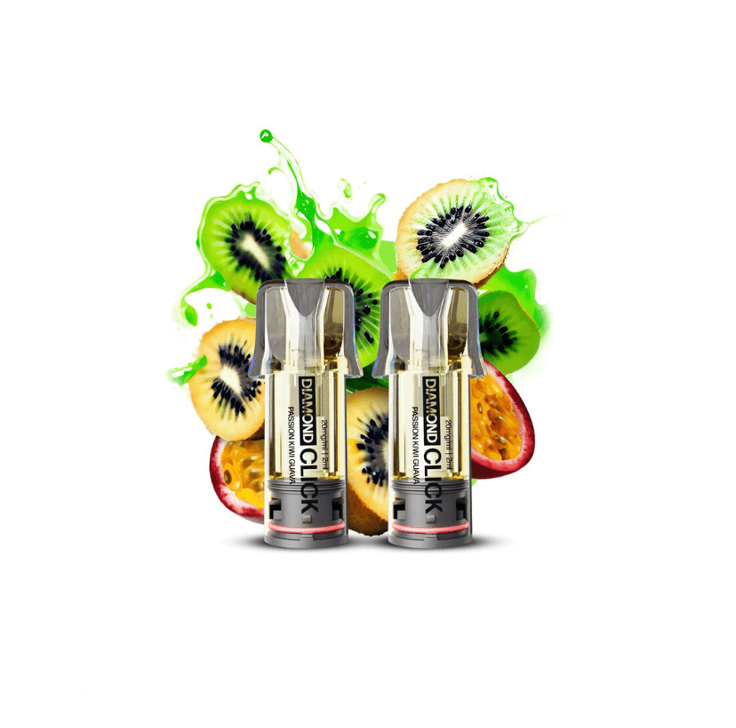 Vapes Bars Diamond Click Pod Cartridge Passion Kiwi Guava 2pcs 20mg 1200 puffs