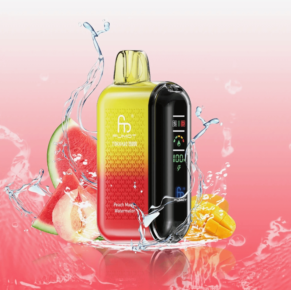 Tornado Peach Mango Watermelon 20000 puffs 20mg - RandM Disposable Vape