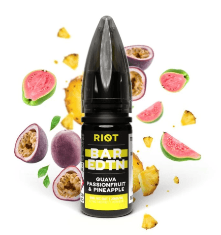 Riot Baredtn Nic Salt Guava Passionfruit Pineapple 10ml 20mg E-liquid