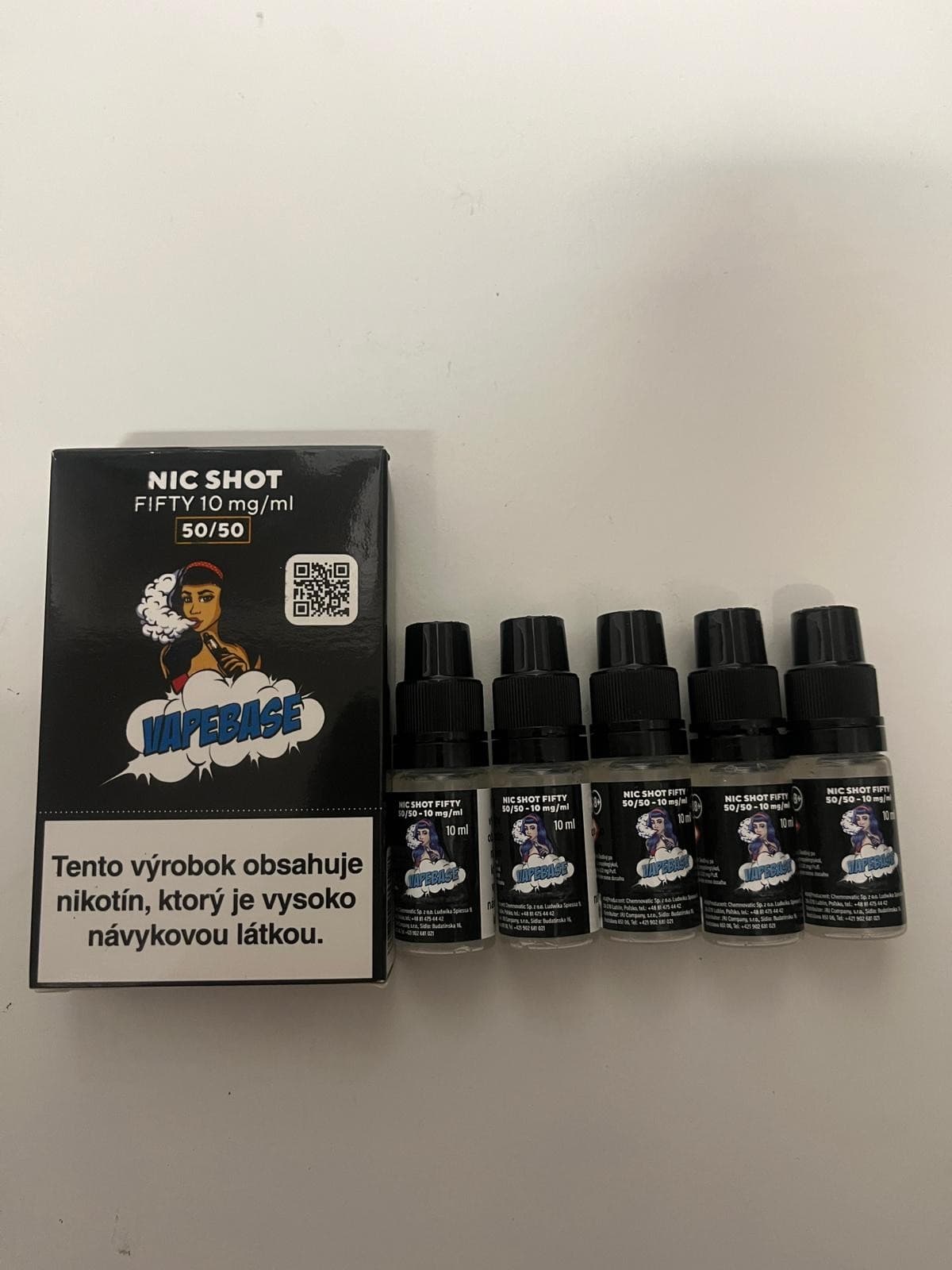 5pcs Nic Shot Fifty 10mg 10ml 50/50 - JRJ Vapebase
