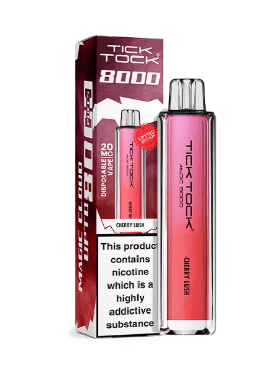 Tick Tock Cherry Lush 8000 puffs 20mg Disposable Vape