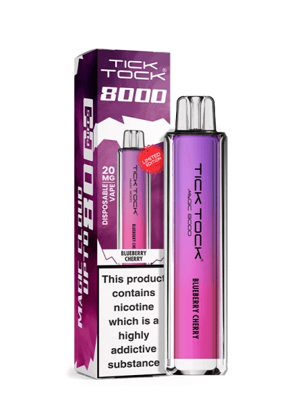 Tick Tock Blueberry Cherry 8000 puffs 20mg Disposable Vape