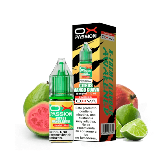15mg Oxva Ox Passion Nic Salts Citrus Mango Guava 10ml E liquid