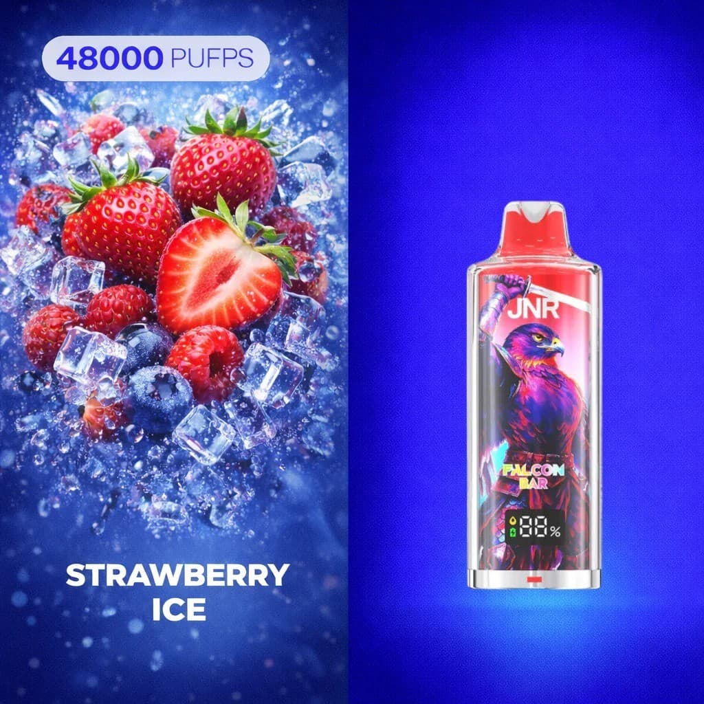 JNR Falcon Bar Strawberry Ice 48000 puffs 20mg Disposable Vape