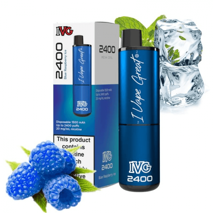 IVG 2400 Puffs 4 in 1 Blue Raspberry Ice 20mg Disposable vape