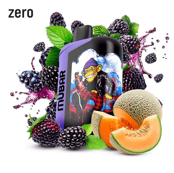 Mubar 50000puffs ZERO Nicotine Blackberry Melon Mint Disposable Vape