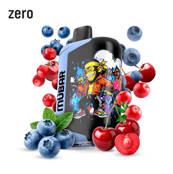 Mubar 50000puffs ZERO Nicotine Blueberry Cherry Cranberry Disposable Vape