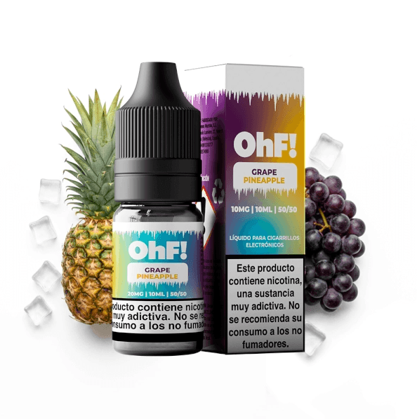 OhF! Nic Salts 10mg 10ml Grape Pineapple Ice E liquid