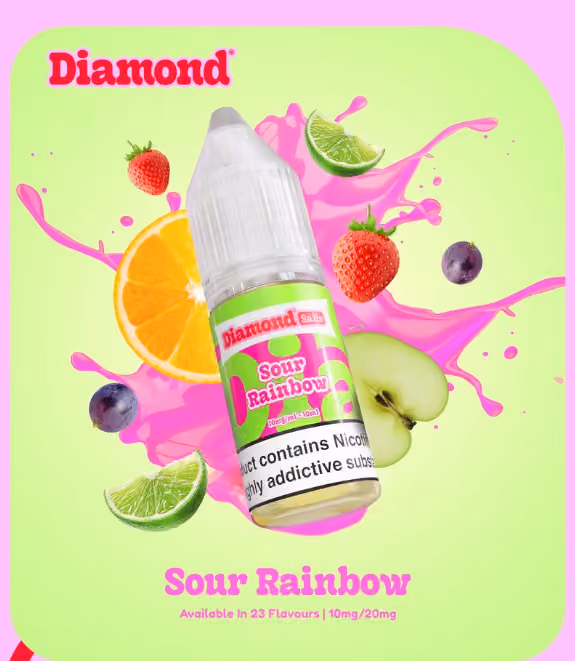 Diamond NicSalt Sour Rainbow 20mg 10ml E-liquid