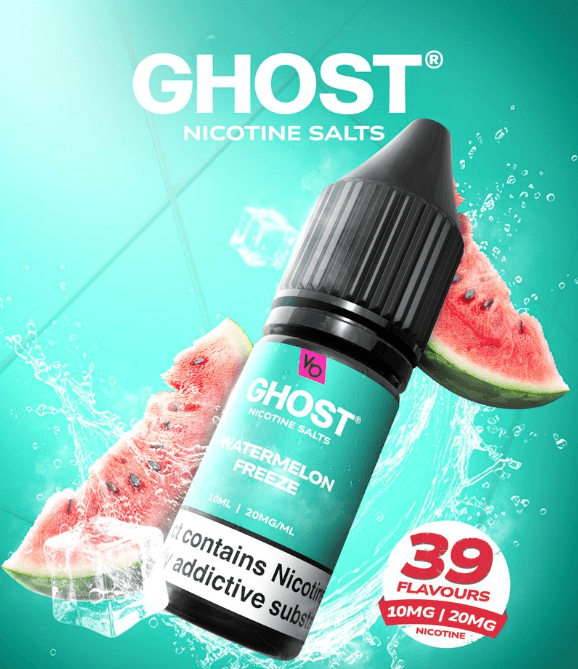 Ghost Nic Salt Watermelon Freeze 10mg 10ml E-liquid