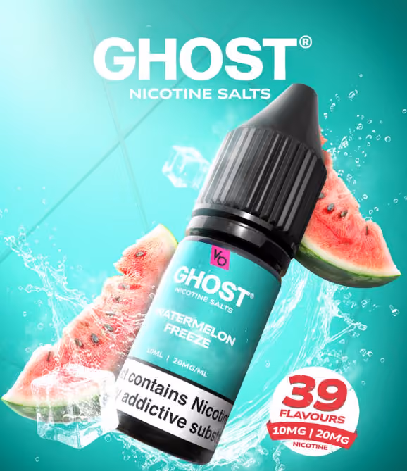 Ghost Nic Salt Watermelon Freeze 20mg 10ml E-liquid