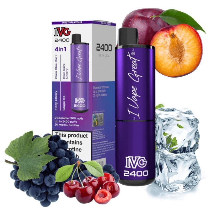 IVG 2400 Puffs 4 in 1 Purple Edition 20mg Disposable vape